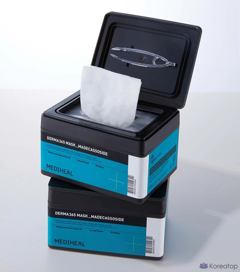 Маска Mediheal Derma365 с мадекассозидом, 30 штук, 1 упаковка.