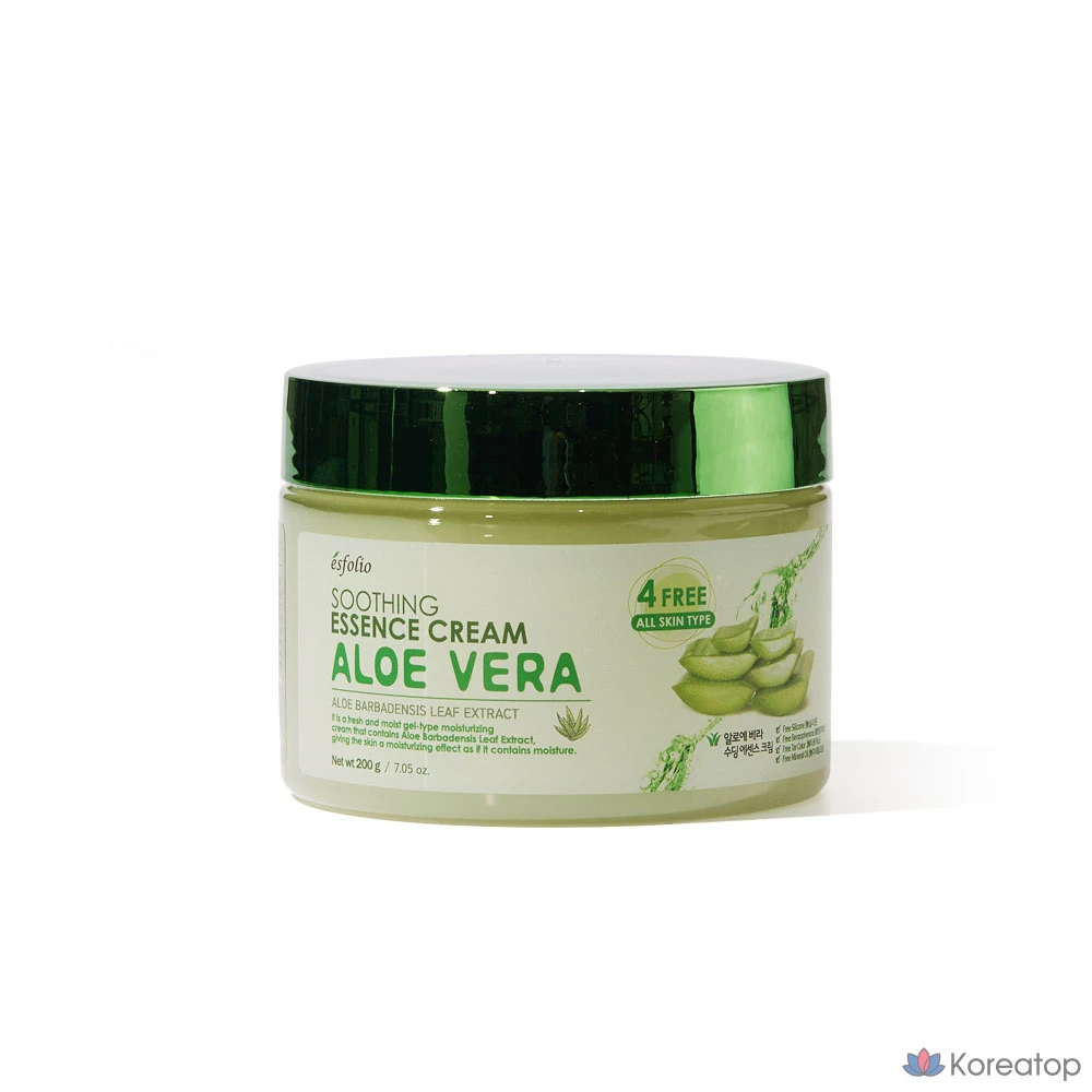 Набор Esfolio Aloe Vera: успокаивающий тоник + лосьон + крем / Увлажняющий крем, успокаивающий крем для сухой кожи, 1 набор