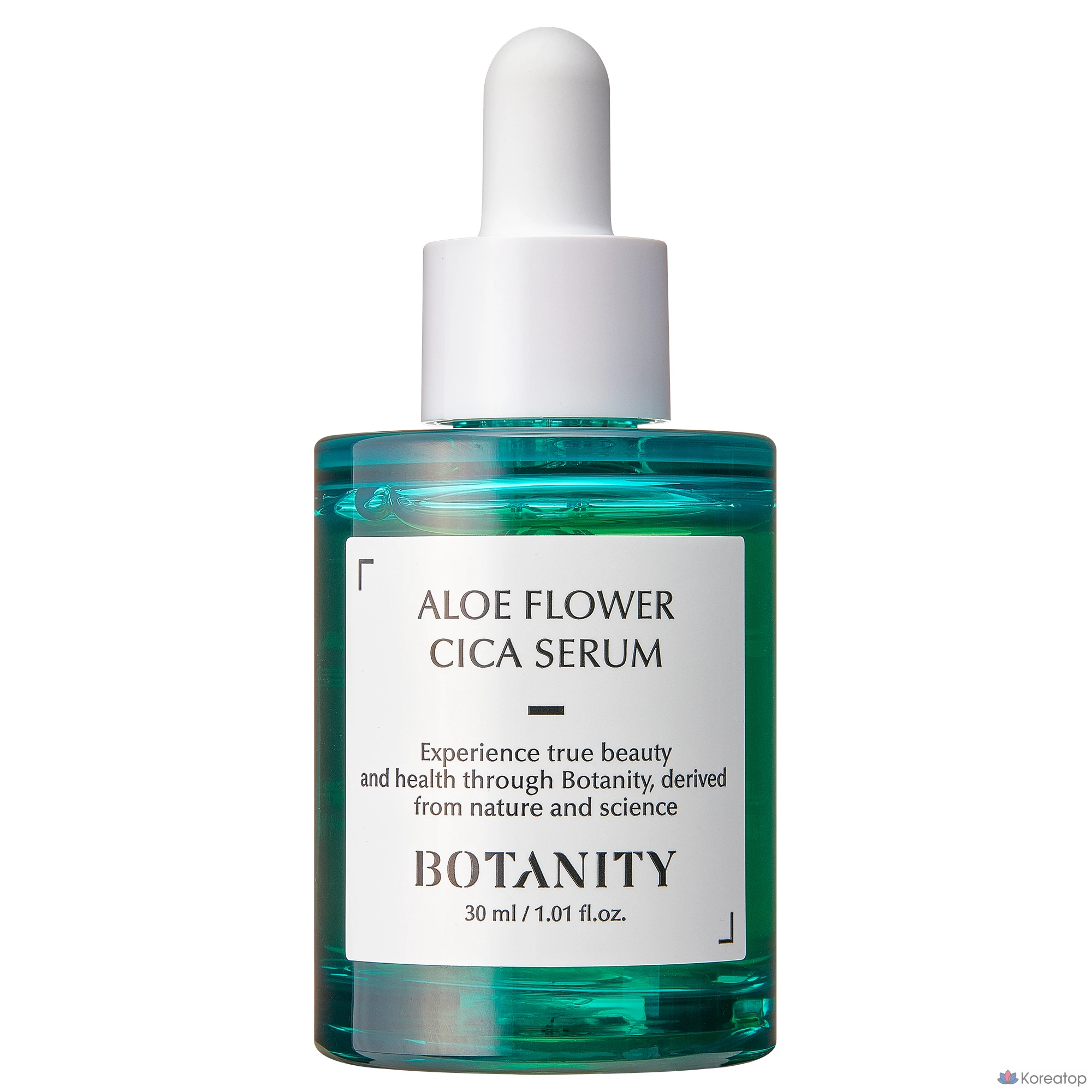 Сыворотка BOTANITY Aloe Cica, успокаивающий экстракт цветков алоэ вера, запатентованный ингредиент для улучшения состояния кожи, 30 мл, 1 шт.