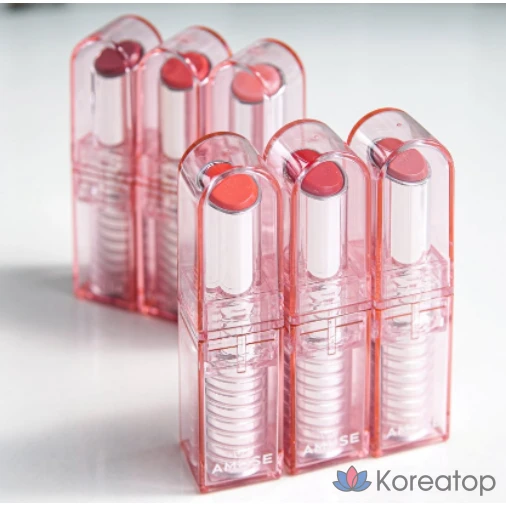 Бальзам для губ Amuse Tint Lip Balm Dew Balm, веганский, увлажняющий и питательный, 5 цветов, 01 Ruby Balm, 3,2 г, 1 шт.