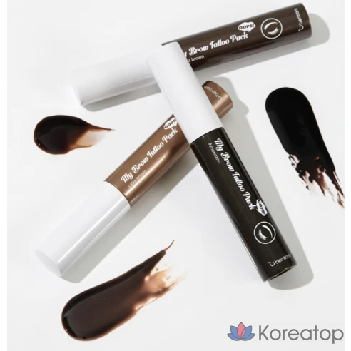 Набор для татуировки бровей Berisom Brow Tattoo Pack Eyebrow, оттенок Мокко-коричневый