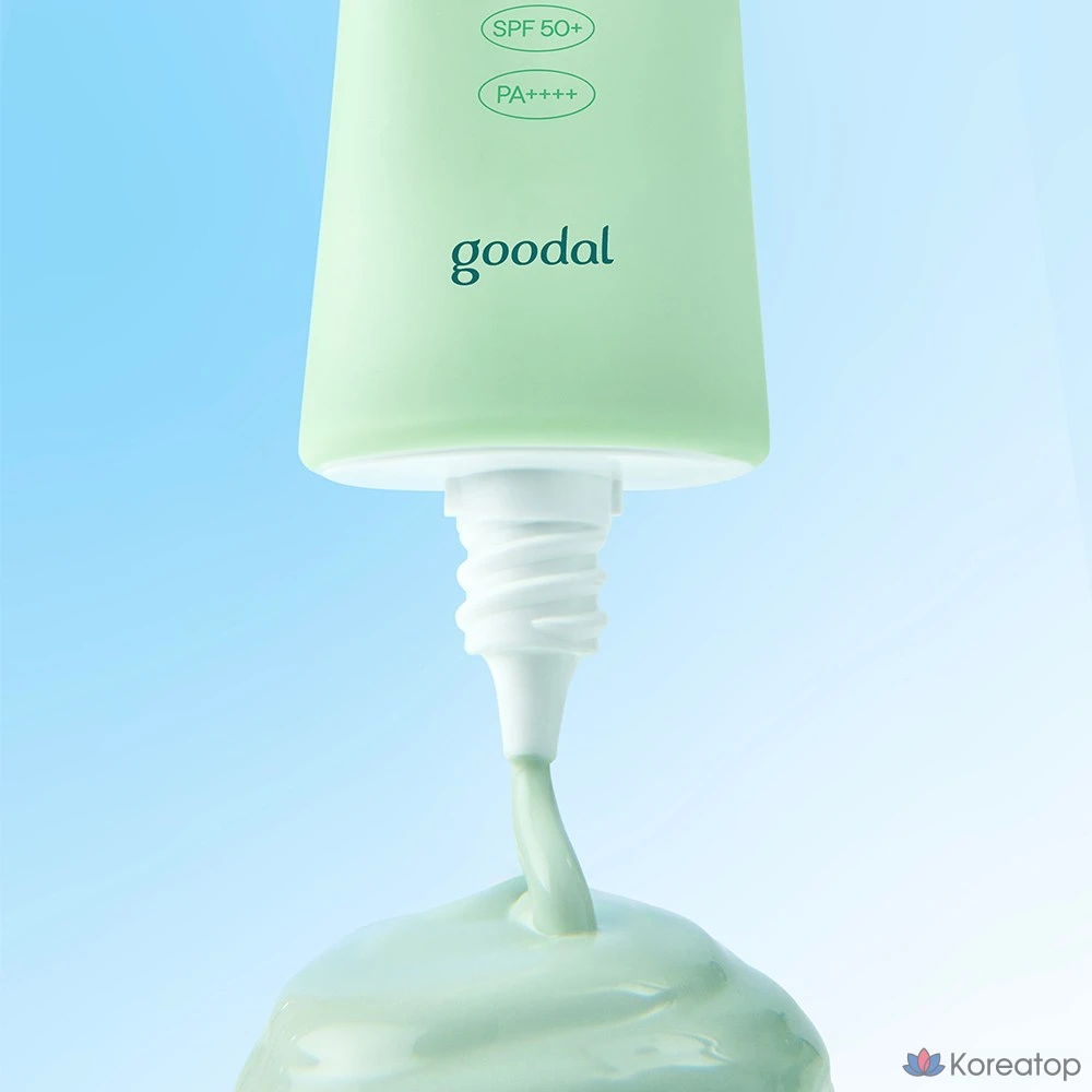 Успокаивающий солнцезащитный крем Goodal Eoseongcho с зеленым тонирующим эффектом SPF50+PA++++, 50 мл, 3 комплекта, фото 3