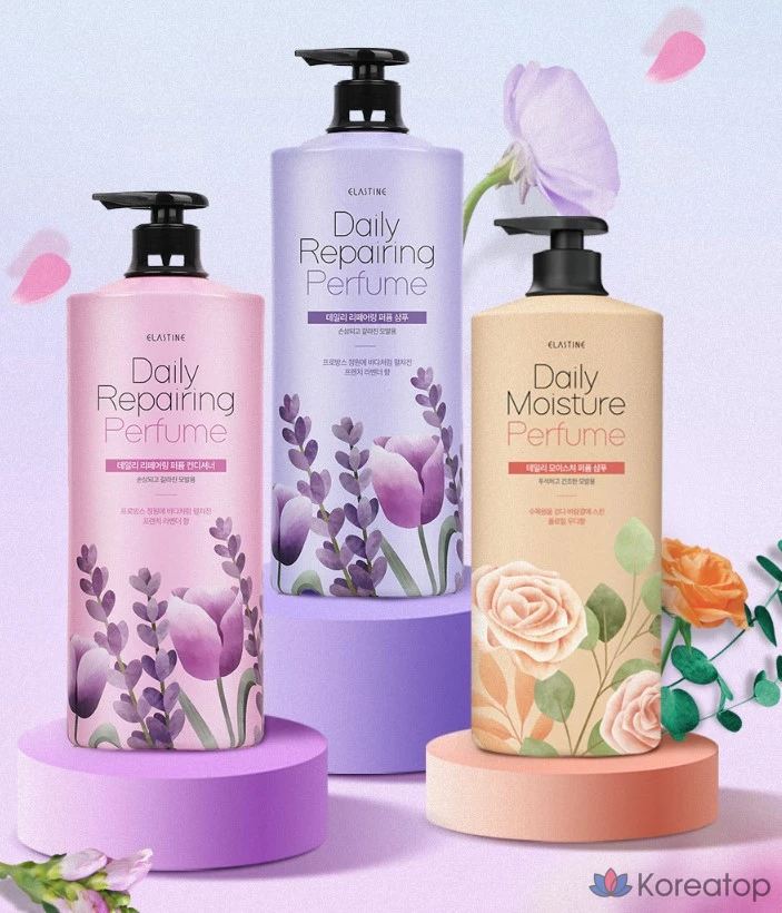 Увлажняющий шампунь Elastine Daily Moisture с парфюмерной отделкой, цветочный и древесный аромат, 1,1 л, 1 шт.