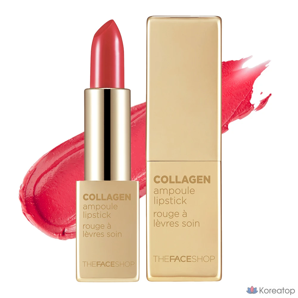 Помада-ампула с коллагеном от The Face Shop, оттенок 14 Moroccan Rosa, 3,5 г, 1 шт.