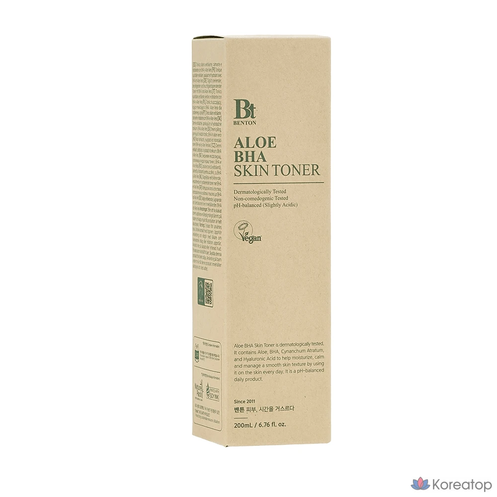 Тоник для лица Benton Aloe BHA, 200 мл, отшелушивающий и успокаивающий, 1 шт., фото 2