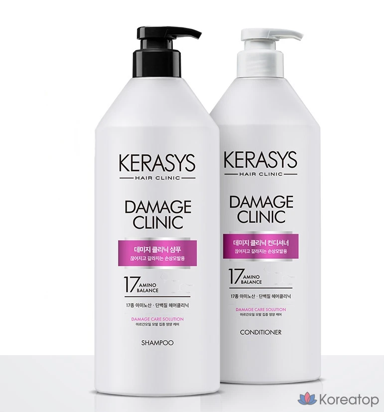 Протеиновый шампунь KeraSys Damage Clinic, 980 мл, 1 шт., фото 3