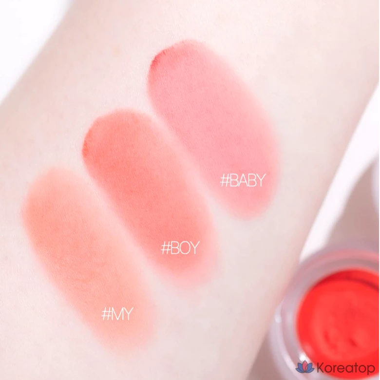 Пудра для лица и губ fwee Lip & Cheek Blurry Pudding Pot, оттенок RD04 FAV, 5 г, 1 шт., фото 7