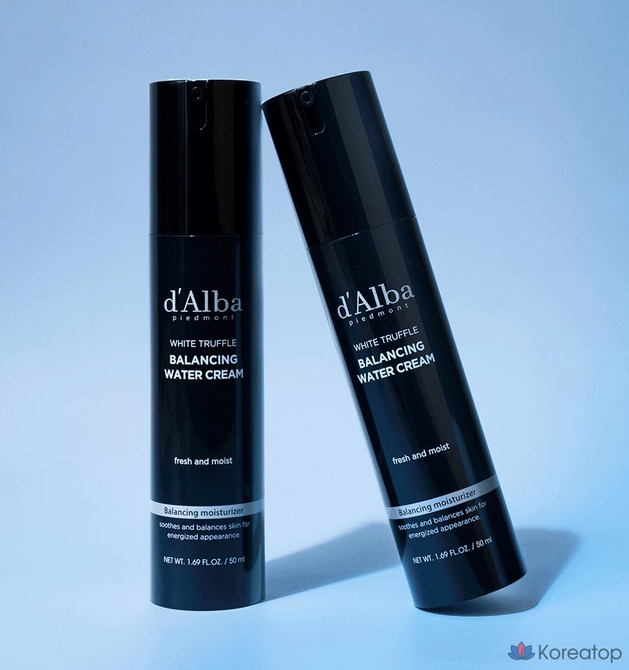 Набор D'alba All-in-One Men's Balancing Water Cream 50 мл (3 шт.) + пенка для умывания с низким уровнем раздражения 80 мл (1 комплект)