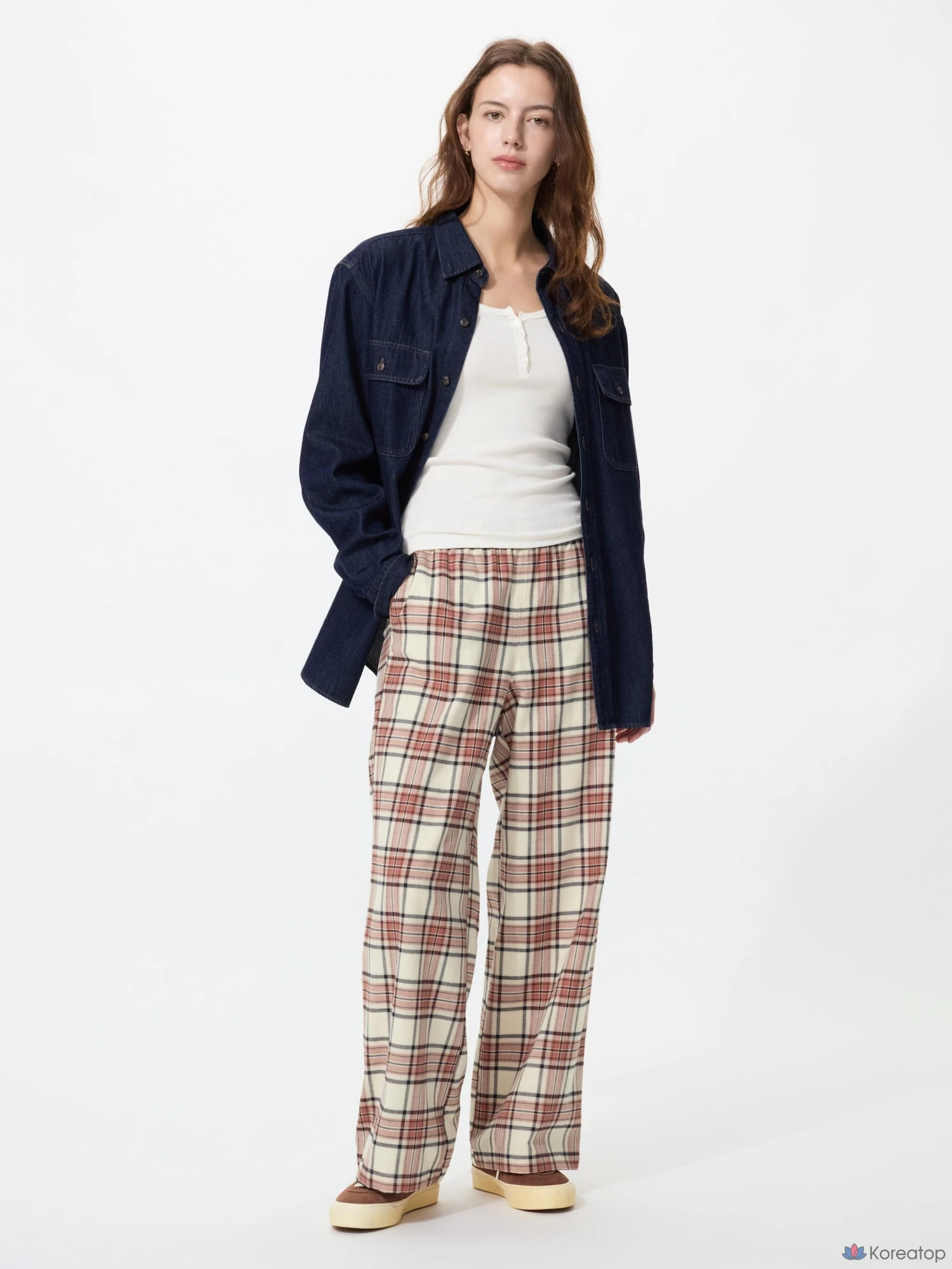 Брюки Uniqlo Flannel Easy Pants, в клетку