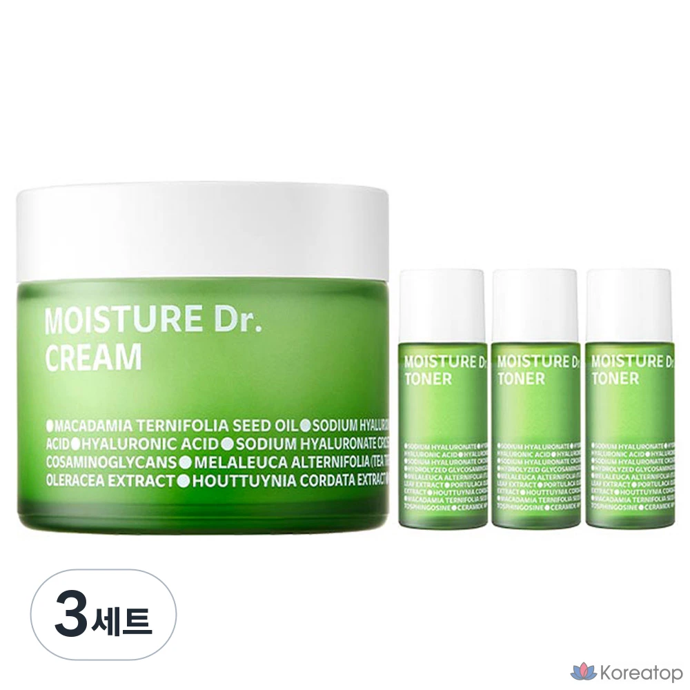 Увлажняющий крем Isoi Moisture Doctor Jang Su-jin 70 мл + тоник Moisture Doctor 8 мл (3 шт.), 3 набора