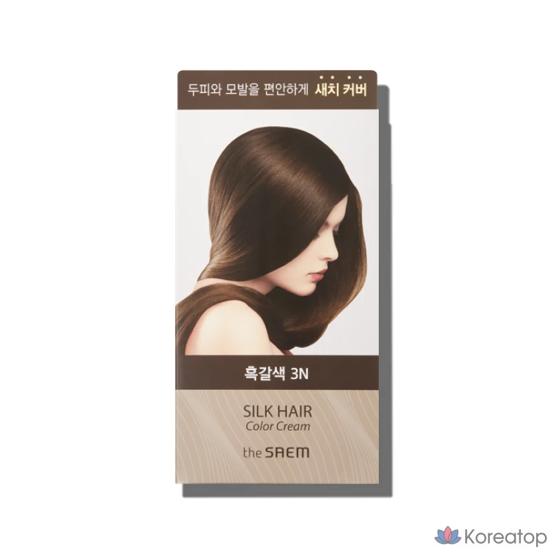 Крем-краска для волос The Saem Silk, 1 черно-коричневый, 1