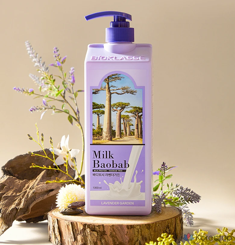 Гель для душа Milk Baobab с ароматом лаванды, 1 л, 1 шт.