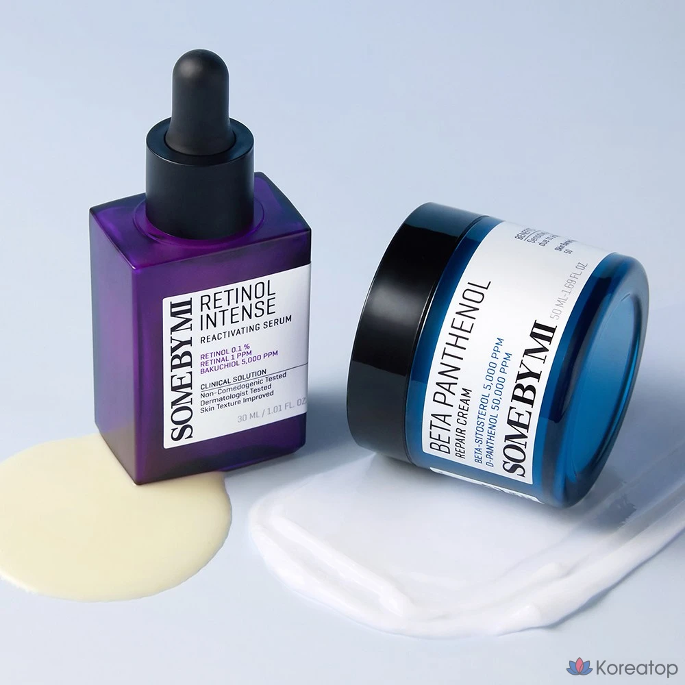 Набор для создания эффекта «стеклянной кожи» [сыворотка с ретинолом + крем с бета-пантенолом], 1 шт.