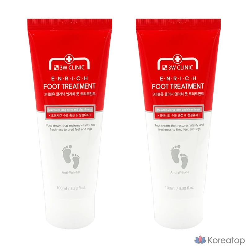 Средство для ухода за ногами 3W Clinic Enrich, 100 мл, 1 упаковка, 2 шт.