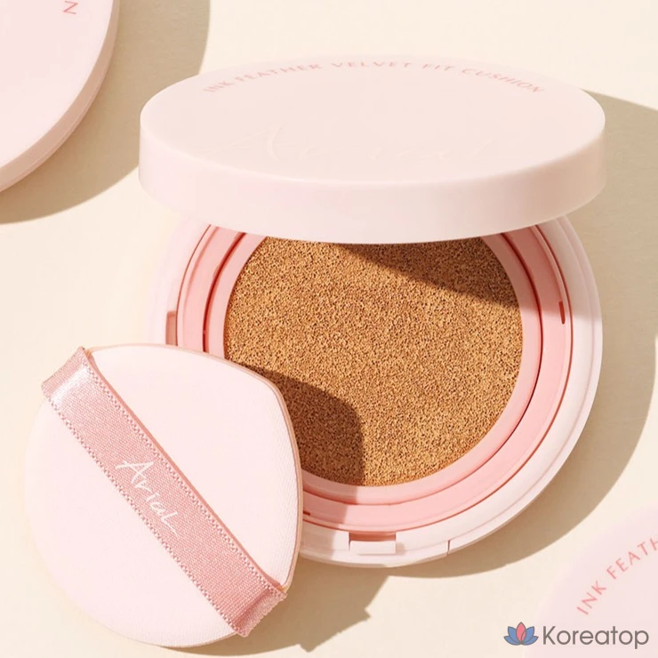 Тональный крем-кушон Ariel Ink Feeder Velvet Fit SPF 50+ PA++++ 12 г, № 3, кремово-бежевый, 1 шт.