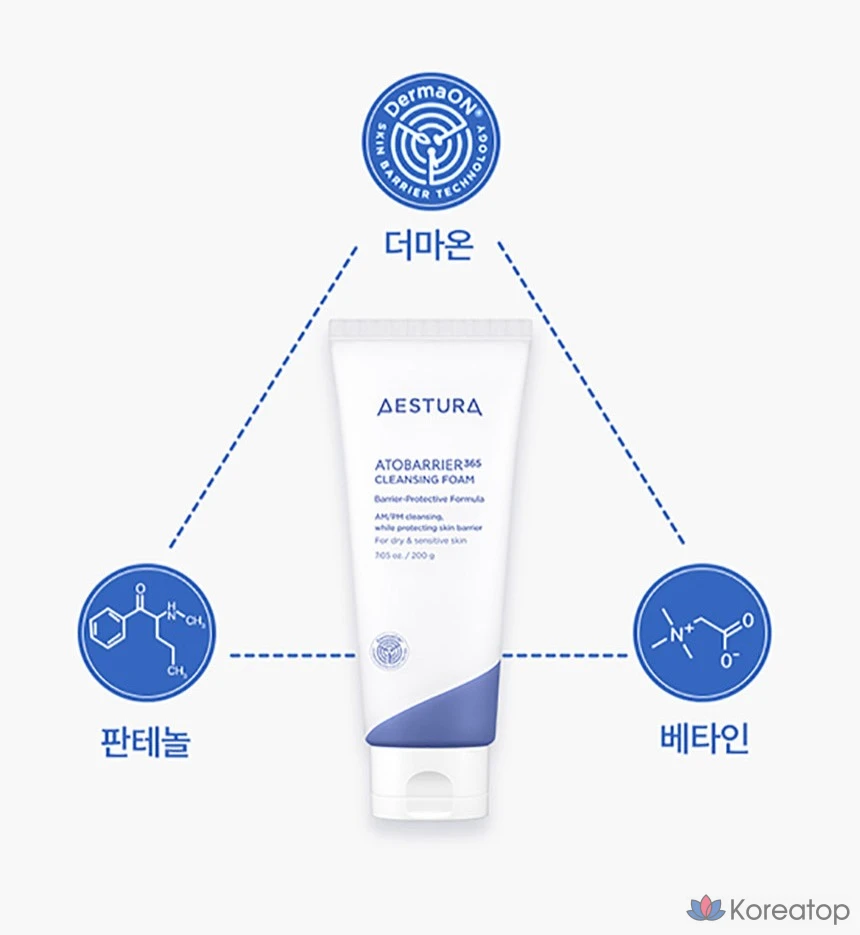Очищающая пенка AESTURA Atobarrier 365 Cleansing Foam, 200 г, 1 шт.