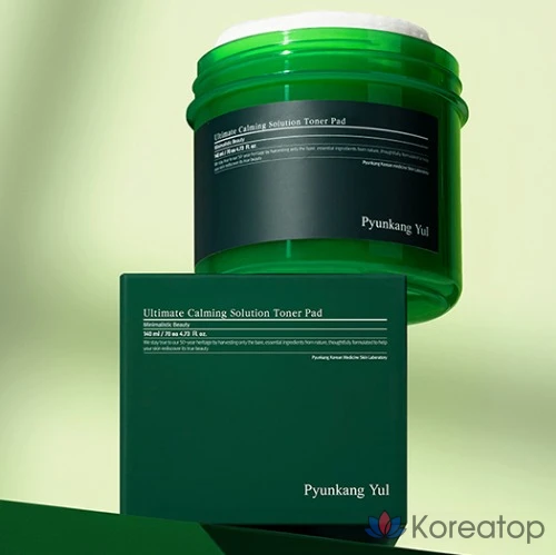 Тонизирующие подушечки Pyungangyul Ultimate Soothing Solution, 140 мл, 1 шт., 70 подушечек.