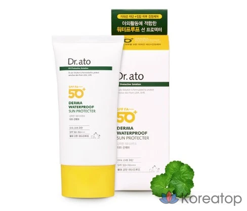 Водостойкий солнцезащитный крем Dr. Ato Derma SPF50+ PA++++, 1 шт., 80 мл, фото 3