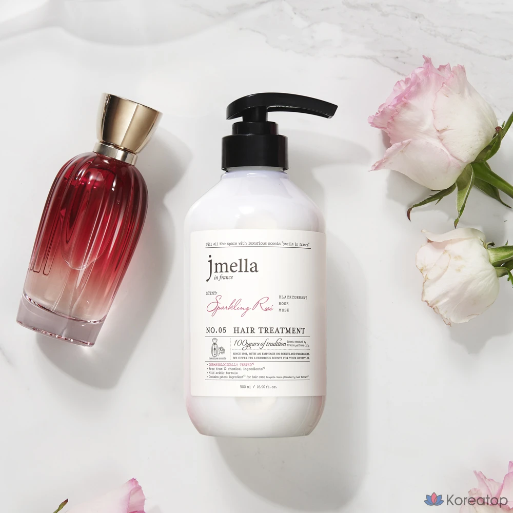 Средство для ухода за волосами Jmella «Игристое розовое вино» с фруктовым ароматом розы, 1 шт., 500 мл.