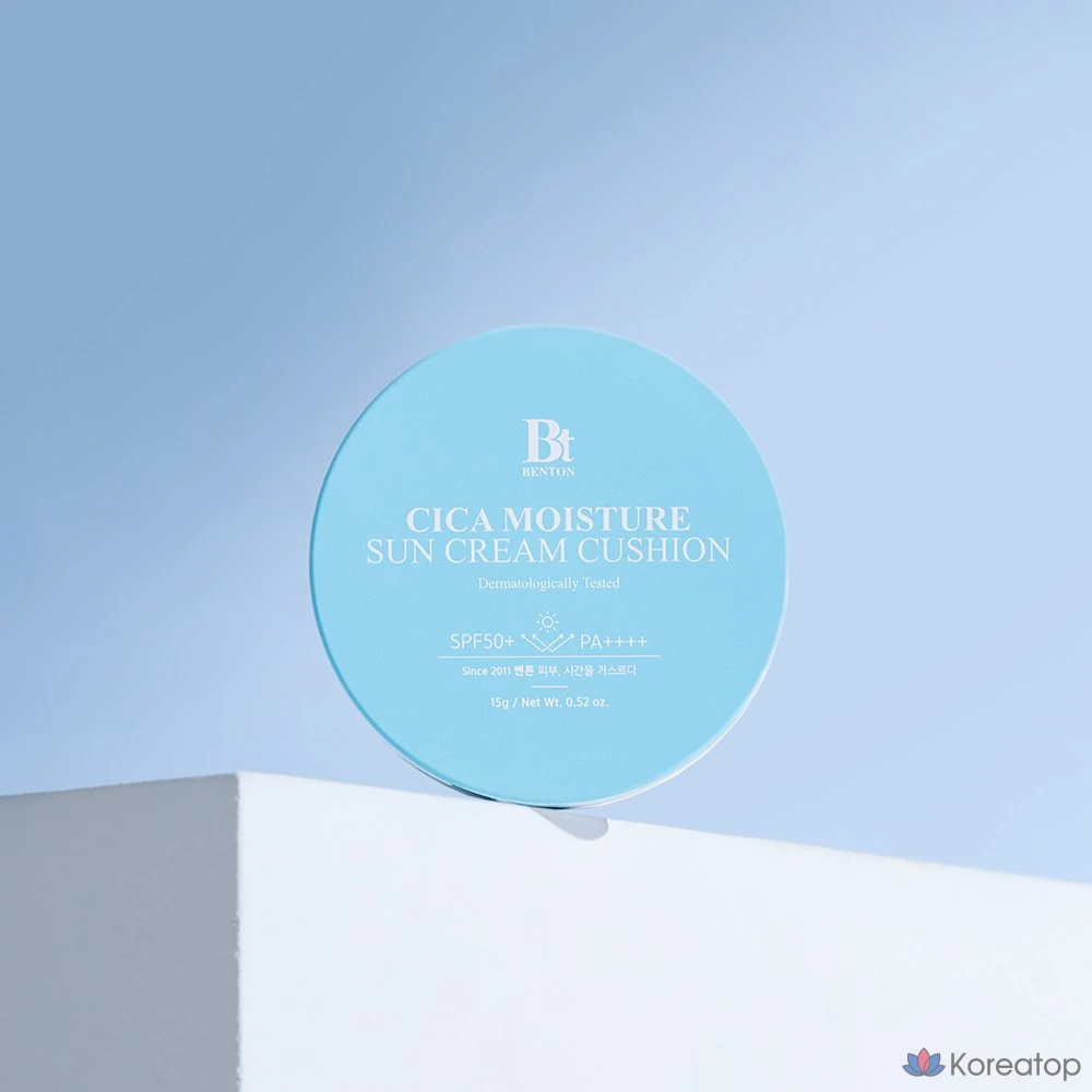 Benton Cica Moisture Family Tone-Up Sun Cushion SPF50+/PA++++, 1 шт., 15 г