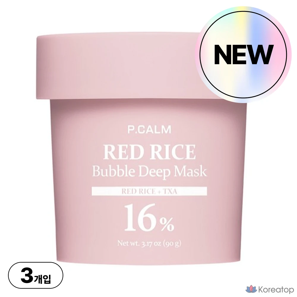 Маска для лица P.CALM Red Rice Bubble Deep Mask, 3 шт., 1 шт.