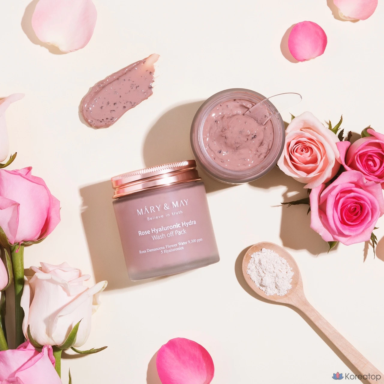 Маска для лица Mary&May Vegan Rose Hyaluronic Hydra Wash-off Mask, 125 г, 6 шт., фото 8