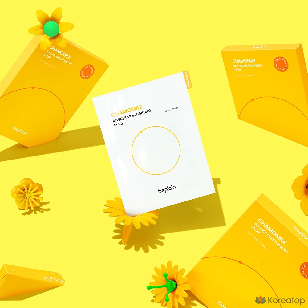 Тканевая маска для лица Beplain Chamomile Intense Moisture Mask, 125 мл, 10 шт., фото 9