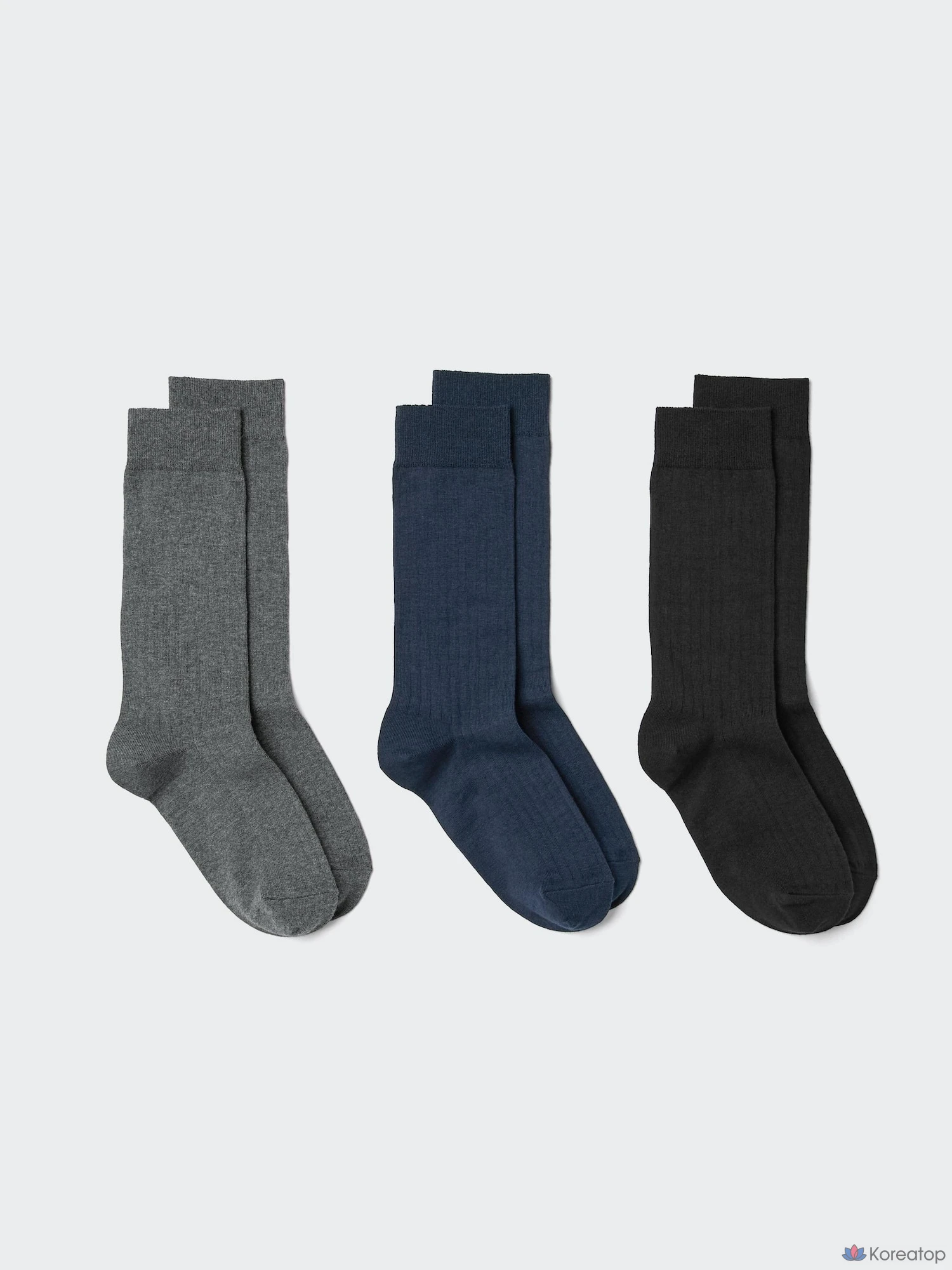 Носки Uniqlo Wide Rib, 3 пары