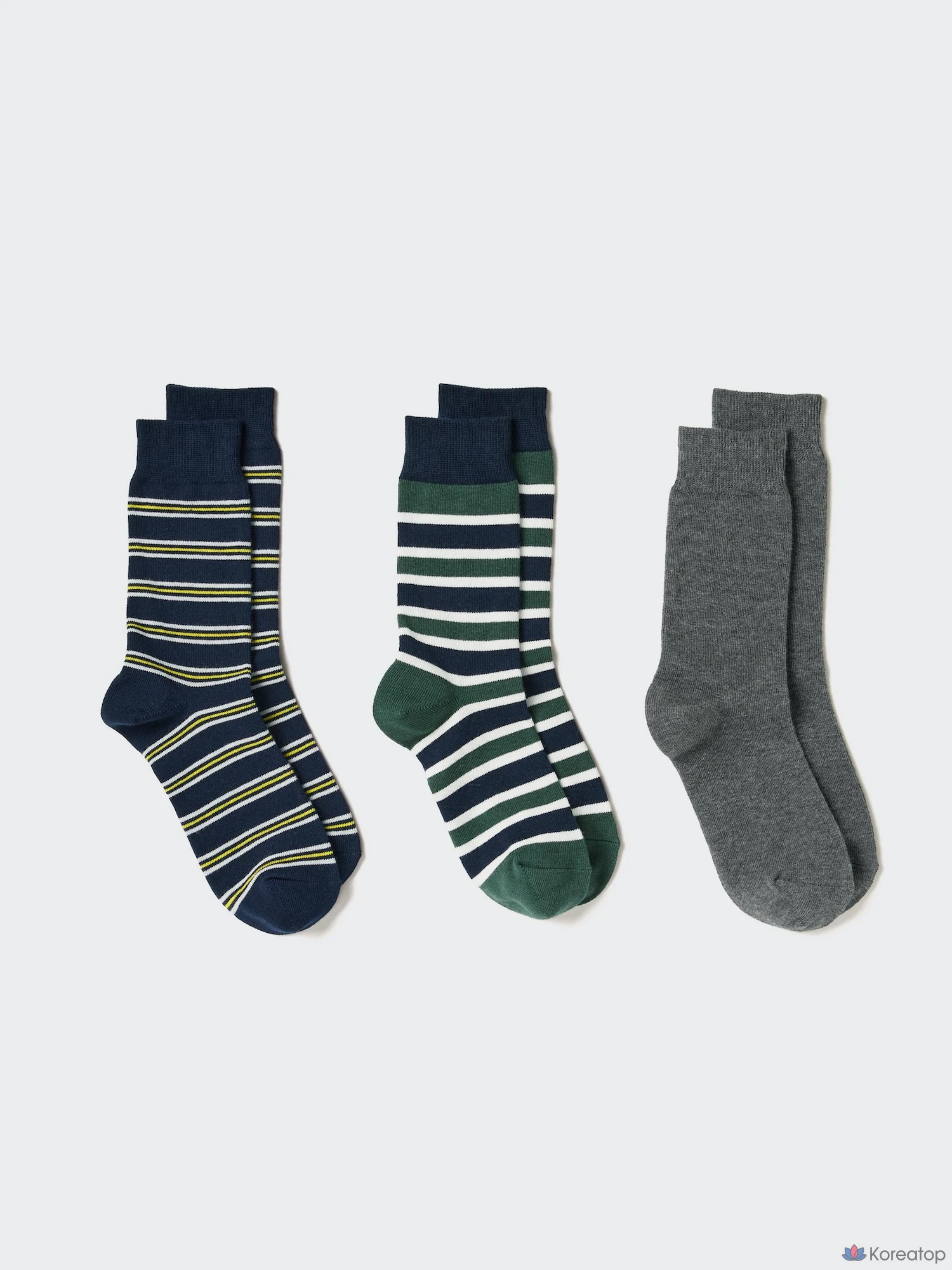 Носки Uniqlo Socks 3P Stripe, полосатый, 3 пары