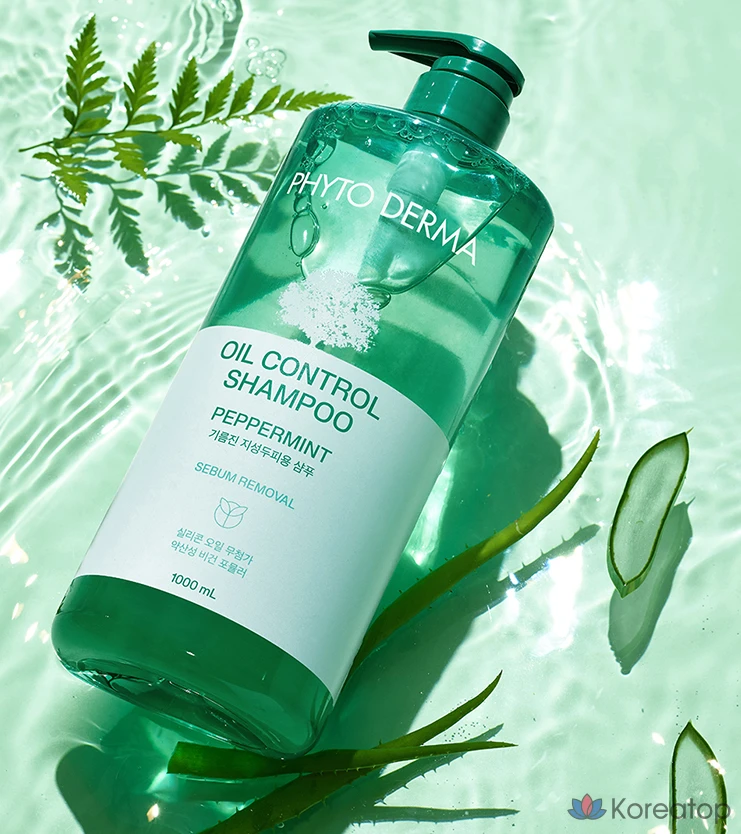 Шампунь Elastine Phytoderma для глубокого очищения кожи головы, с мягкой кислотностью, ароматом зеленых трав, 1 л, 1 шт.