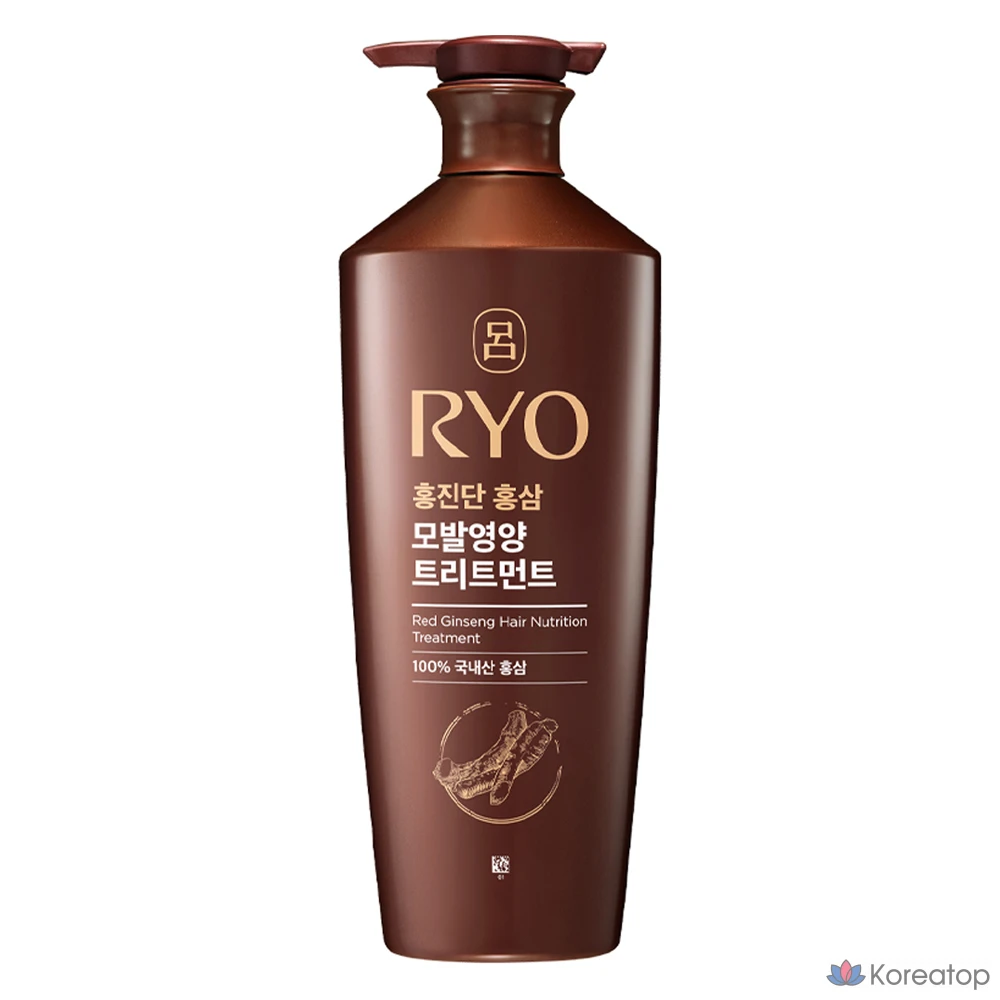 Питательная маска для волос Ryo Hongjindan с красным женьшенем и ароматом белых цветов, 1 шт., 820 мл