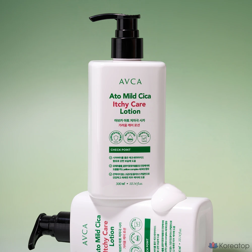 Лосьон для ухода за кожей AVCA Ato с низким уровнем раздражения и экстрактом центеллы азиатской, 300 мл, 1 шт.