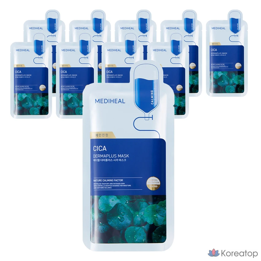 Маска Mediheal Derma Plus Cica, 1 упаковка, 10 шт.