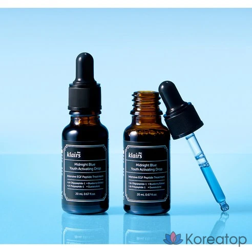 dear, Klairs Антивозрастная регенерирующая сыворотка для ухода за кожей лица Midnight Blue Youth Activating Drop, 20 мл