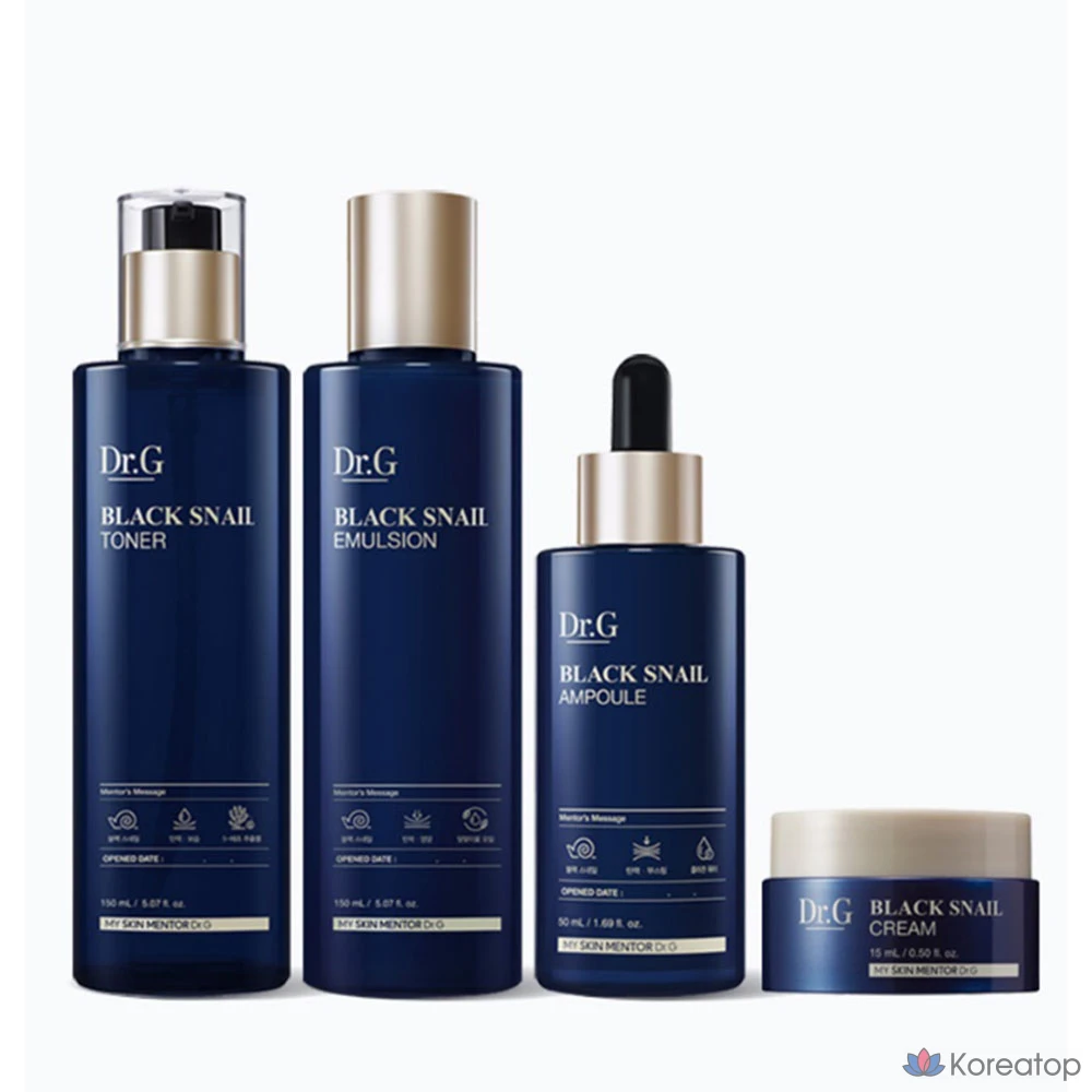 Набор Dr.G Black Snail Prestige Basic Cosmetics из 4 предметов, 1 комплект