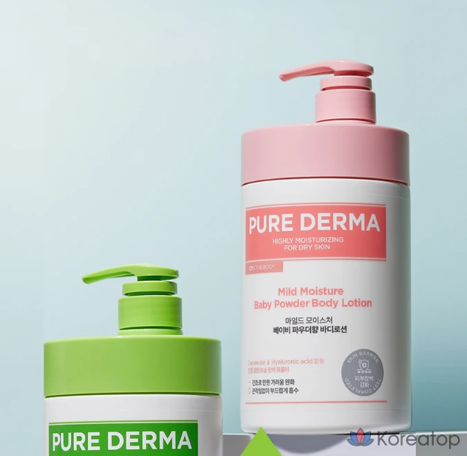 Увлажняющий лосьон для тела Pure Derma Mild Moisture с ароматом детской присыпки, 1 л, 1 шт., фото 9