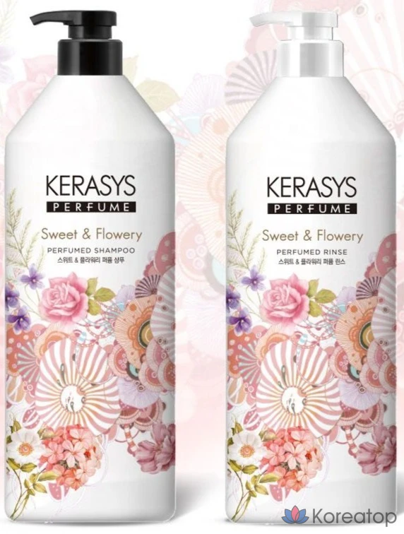 Парфюмерный ополаскиватель KeraSys Sweet & Flowery, 1 л, 1 шт.