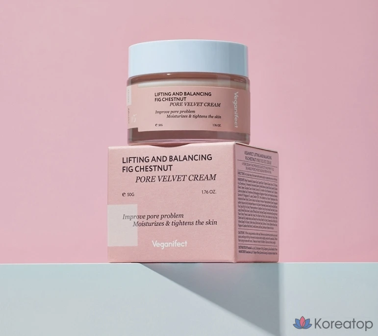 Увлажняющий крем для сужения пор Veganifect Lifting & Balancing Moisturizing Pore Velvet Cream, 50 г, 1 шт.