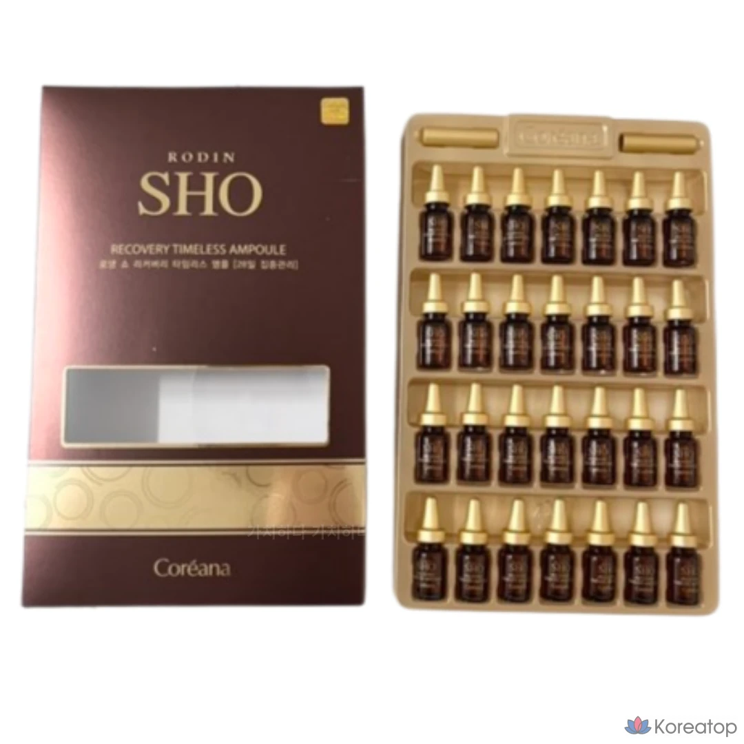 Coreana Rodin Show Recovery Timeless Ampoule Noni Extract Wrinkle Improvement Skin Moisturizing, 28ml, 1 шт., фото 4