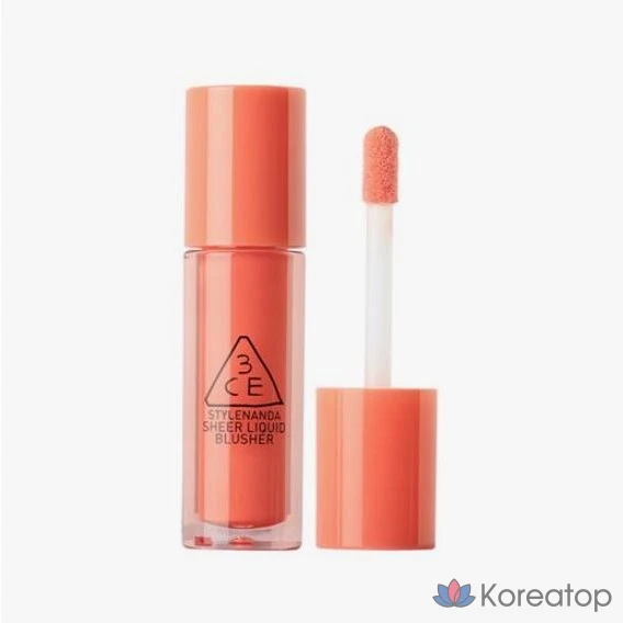 3CE Полупрозрачные жидкие румяна #Свежий #ЕстественноеСияние, #SIDEPIECE (Розовый с эффектом росы), 1 шт., фото 2