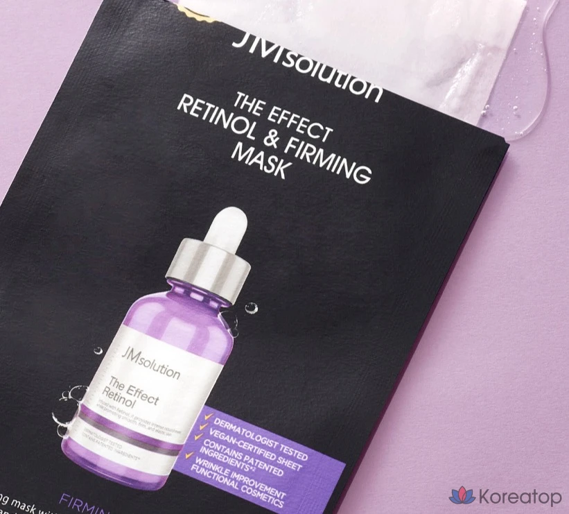Тканевая маска для лица JM Solution The Effect Retinol & Firming Elasticity Mask, 240 мл, 25 шт., фото 3
