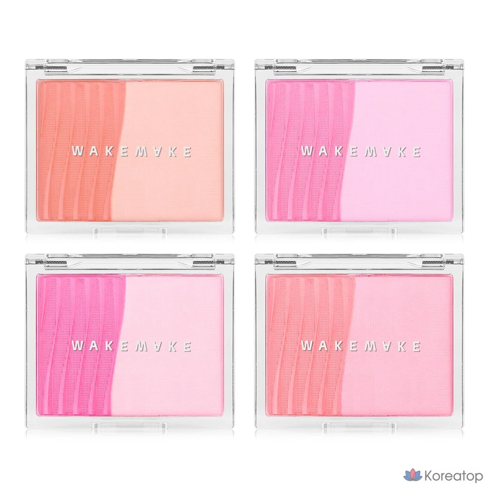 Румяна WAKEMAKE Sheer Layering Dual Blusher, № 3, персиковый оттенок, 1 шт.