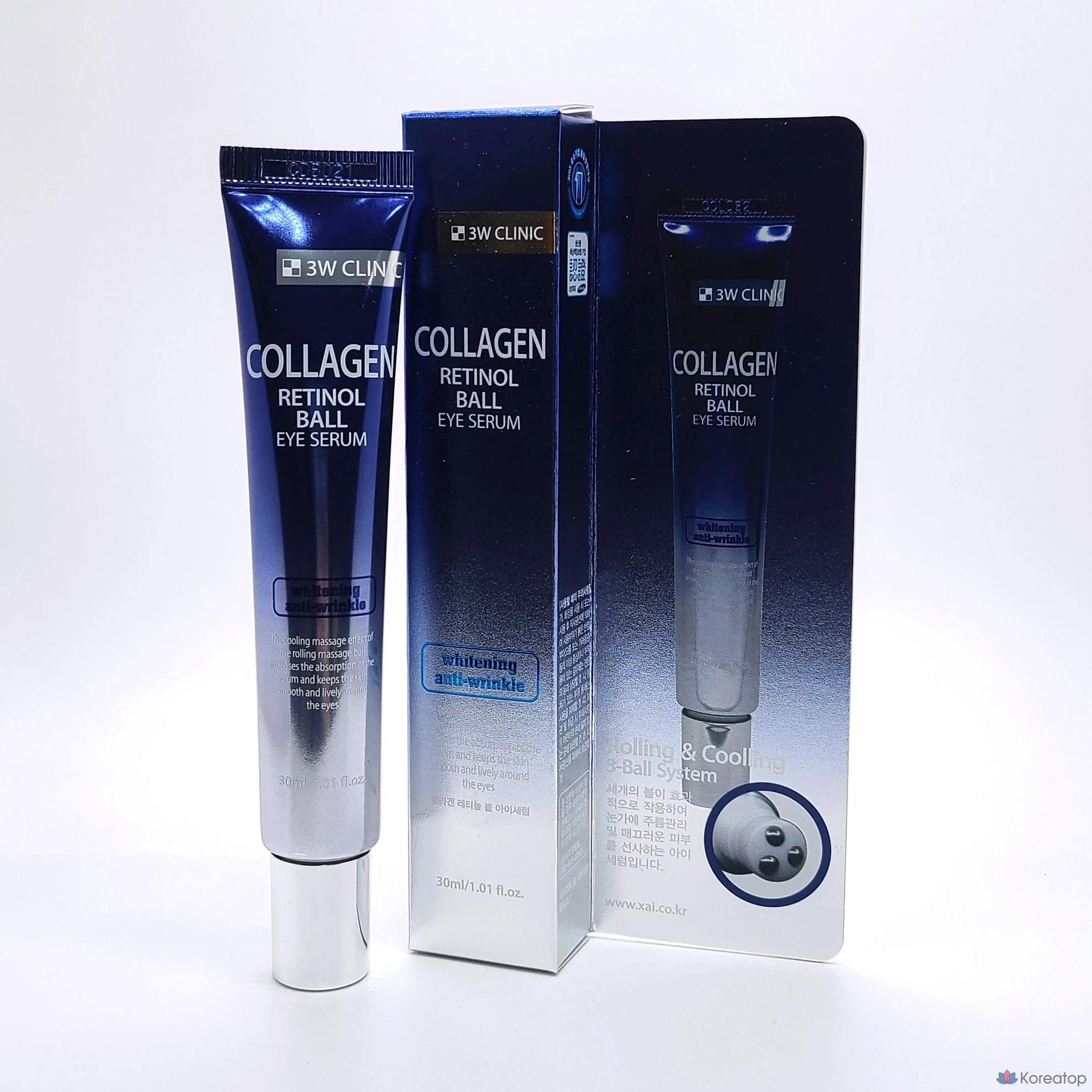 Сыворотка для глаз 3W Clinic Collagen Retinol Ball Eye Serum, 30 мл, 1 шт.