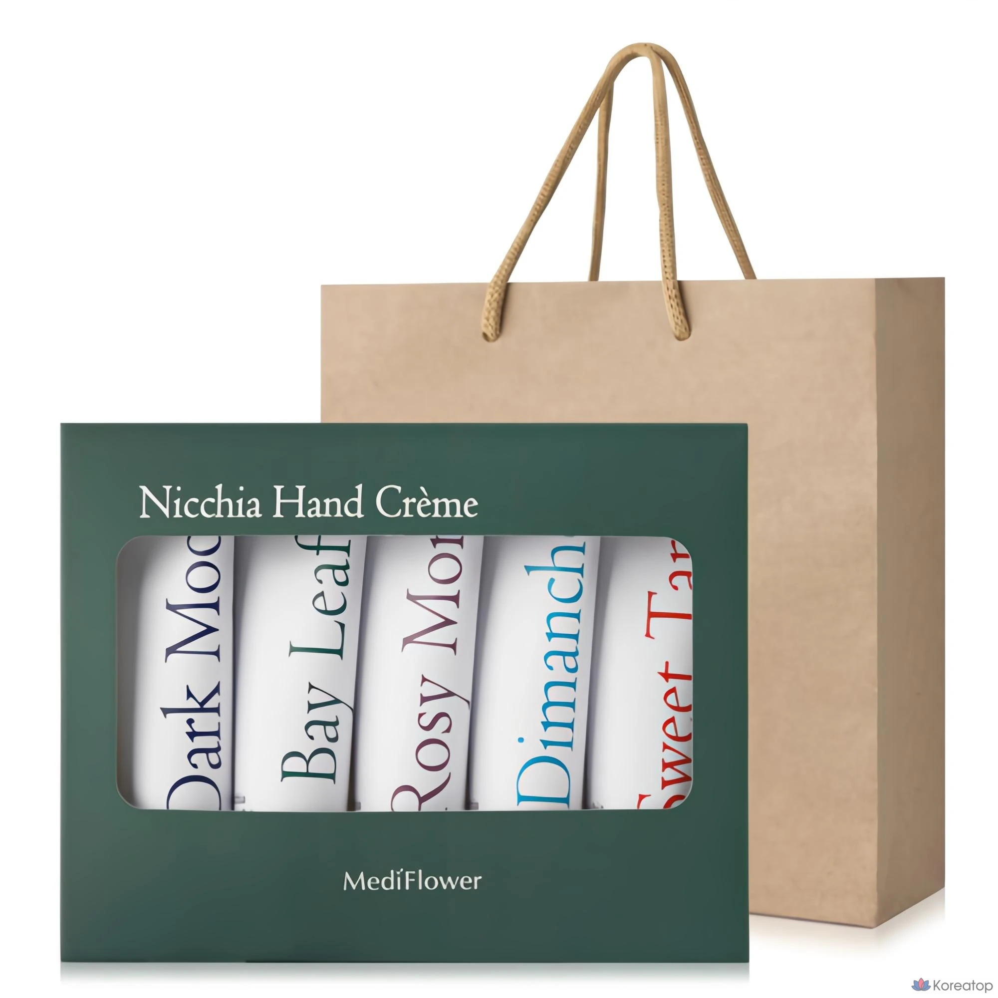Набор для ухода MediFlower Niccia Hand Cream 5-piece Set + Shopping Bag, 250 г, 1 шт.