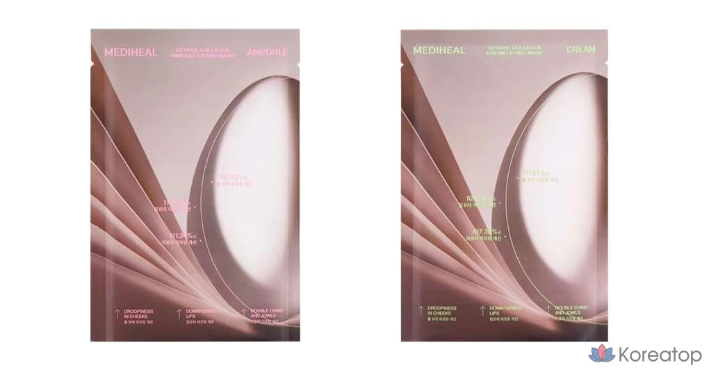 Крем-маска для контурирования лица Mediheal с ретинолом и коллагеном, 10 штук.