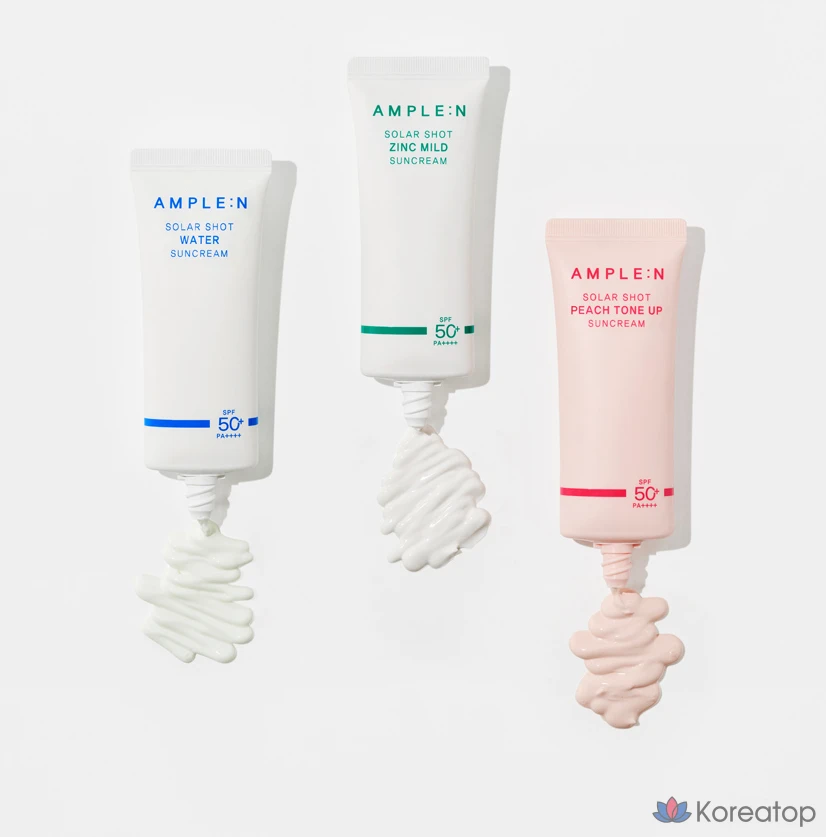 Солнцезащитный крем AMPLE:N Solar Shot Peach Tone-Up Sunscreen SPF50+ PA++++, 40 мл, 1 шт.