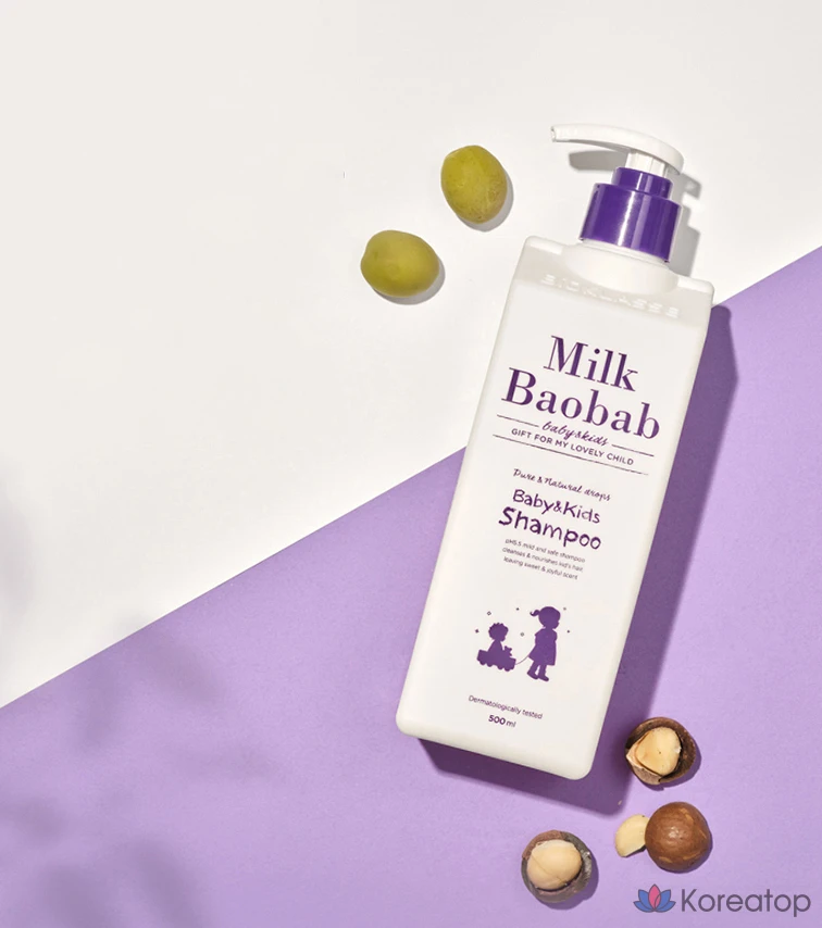 Детский шампунь и гель для мытья Milk Baobab, 500 мл, 1 комплект.
