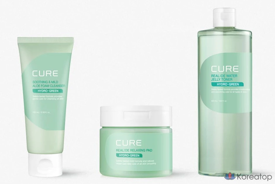 Тоник-гель для душа KIM JEONG MOON Aloe Lasence Cure Realoe Water Jelly Toner, 500 мл, 1 шт., фото 8