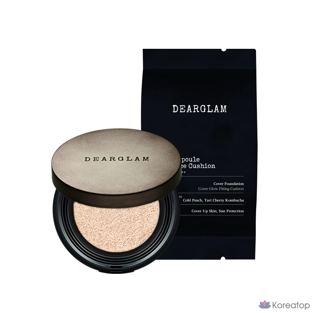 Набор тональных кремов Jungsaemmool Dear Glam Ultra Thin Cover Cushion + сменный блок, № 21, светло-бежевый, 24 г, 1 шт.