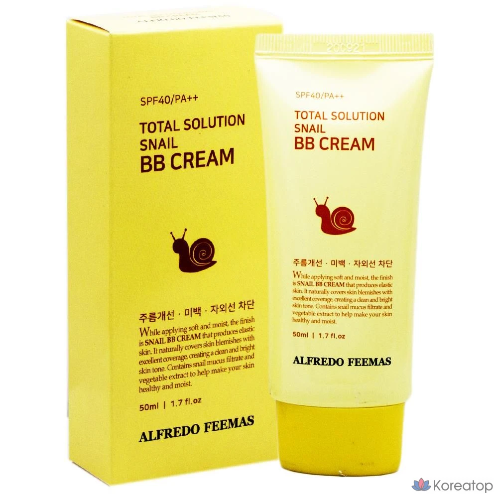 BB-крем Alfredo Feemas Total Solution Snail, 50 мл, 1 шт.